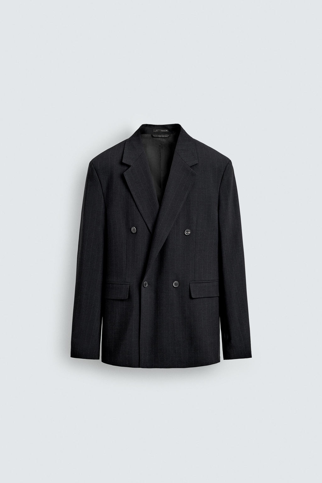 DOUBLE-BREASTED PINSTRIPE SUIT BLAZER - Zara фото 7