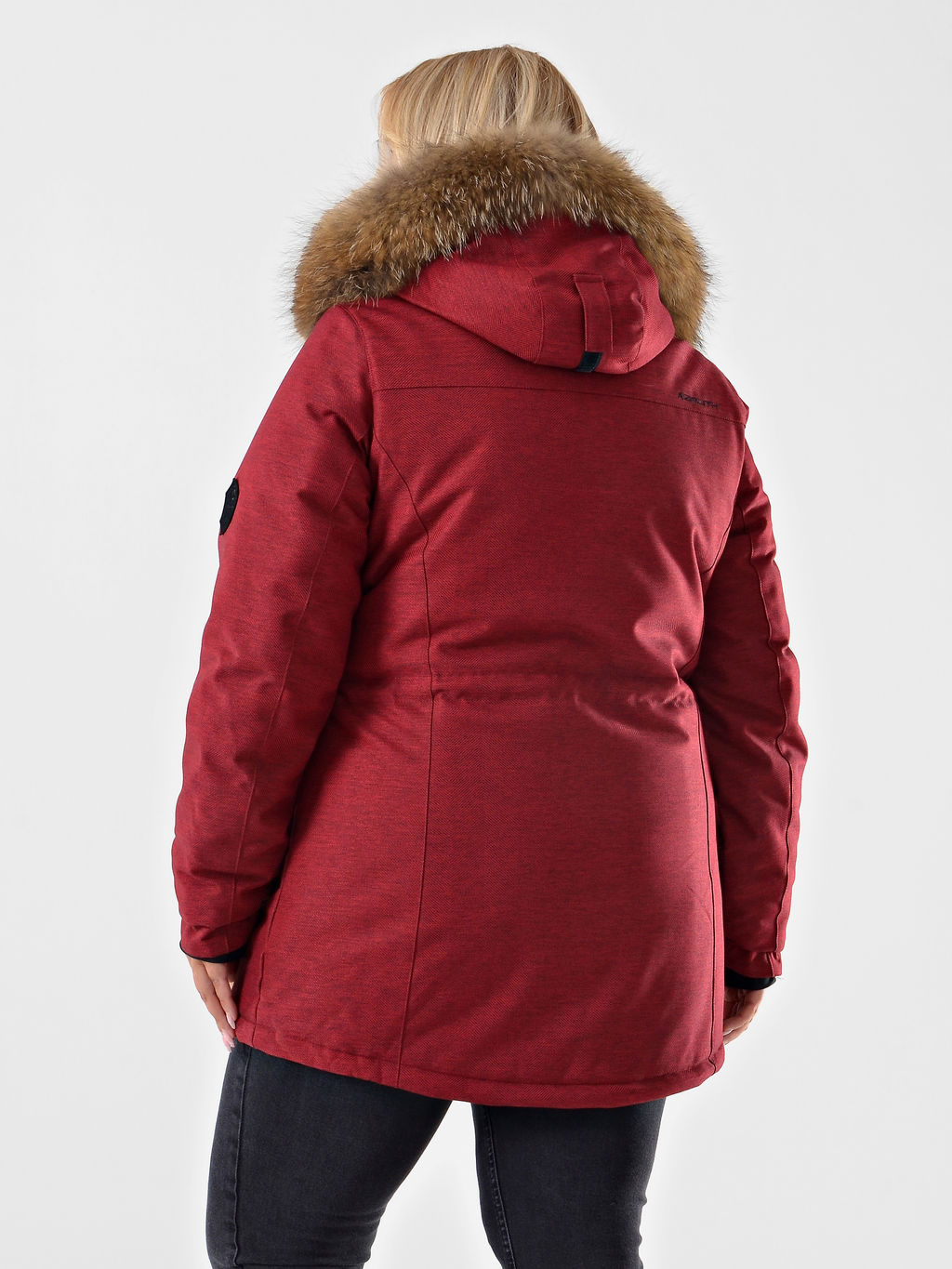 Женская городская парка / куртка Azimuth В 221/21864-1_77 Бордовый (БР)  фото 12