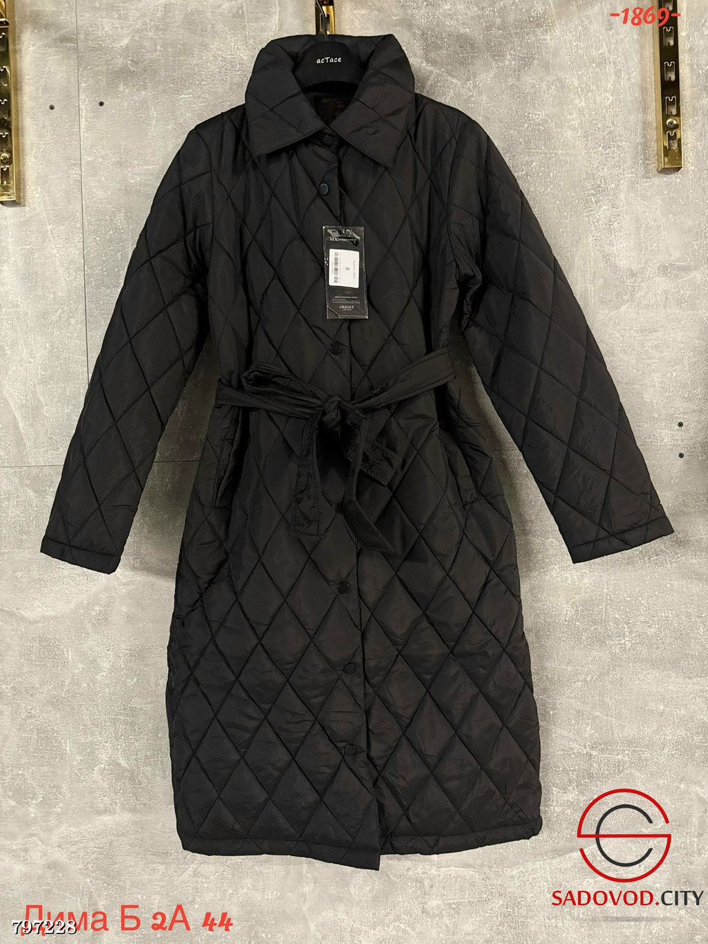 Пальто стеганое с поясом - Bruno фото 3