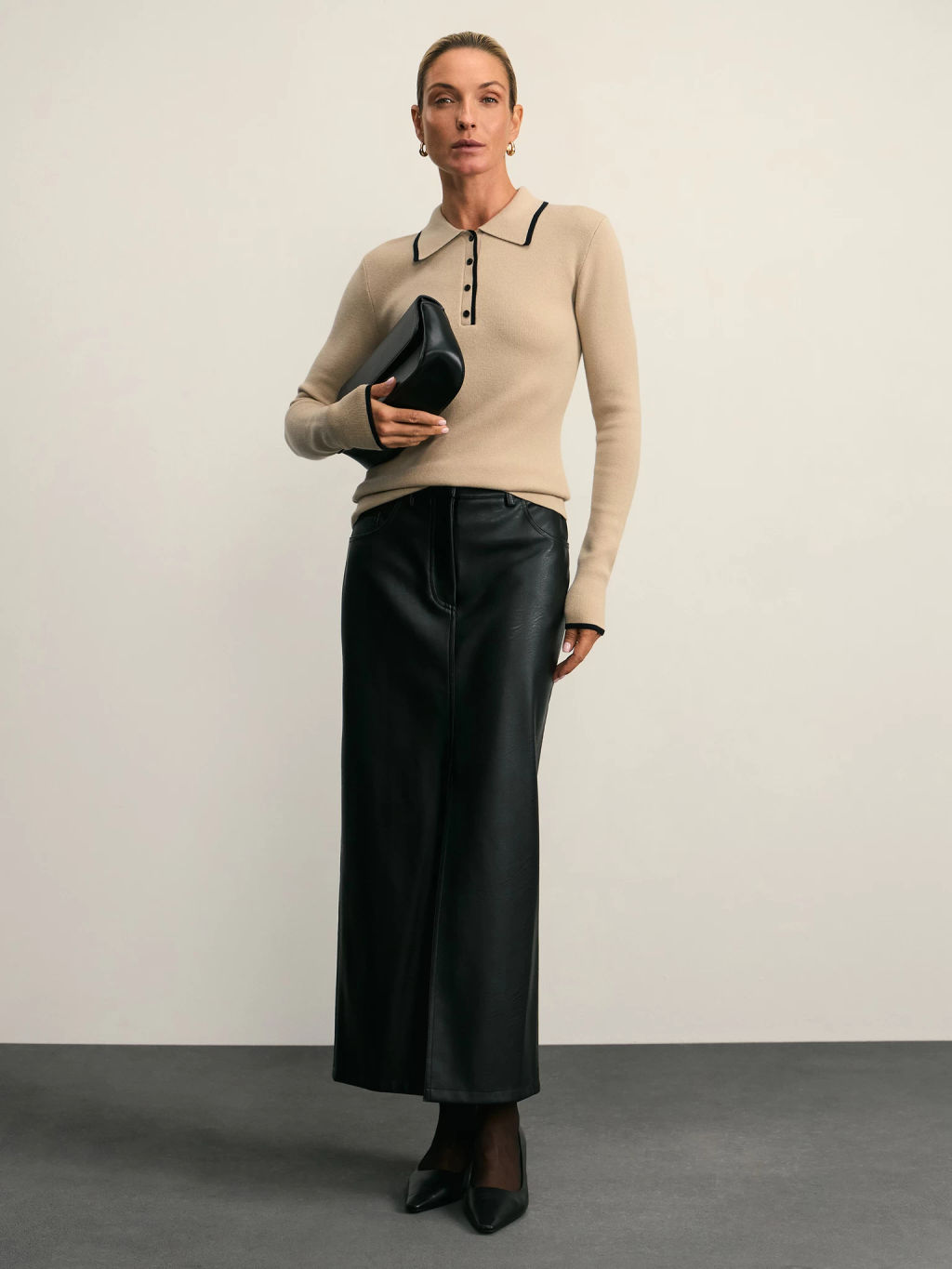 Джемпер-поло с вискозой в составе / Zarina  фото 2