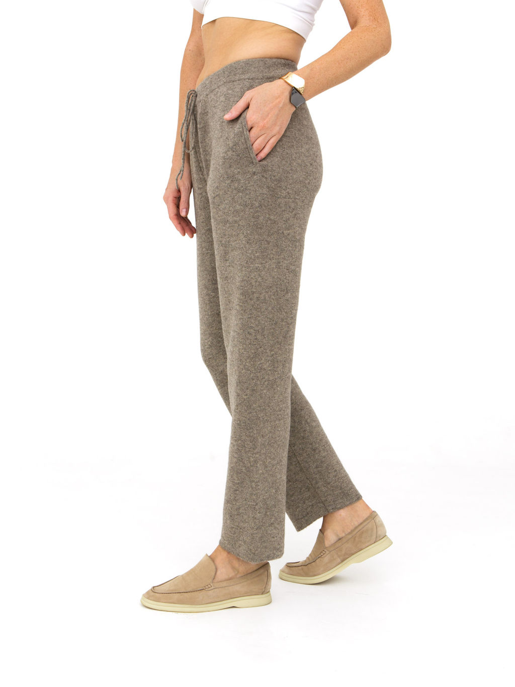 Брюки из пуха яка 05096 серые