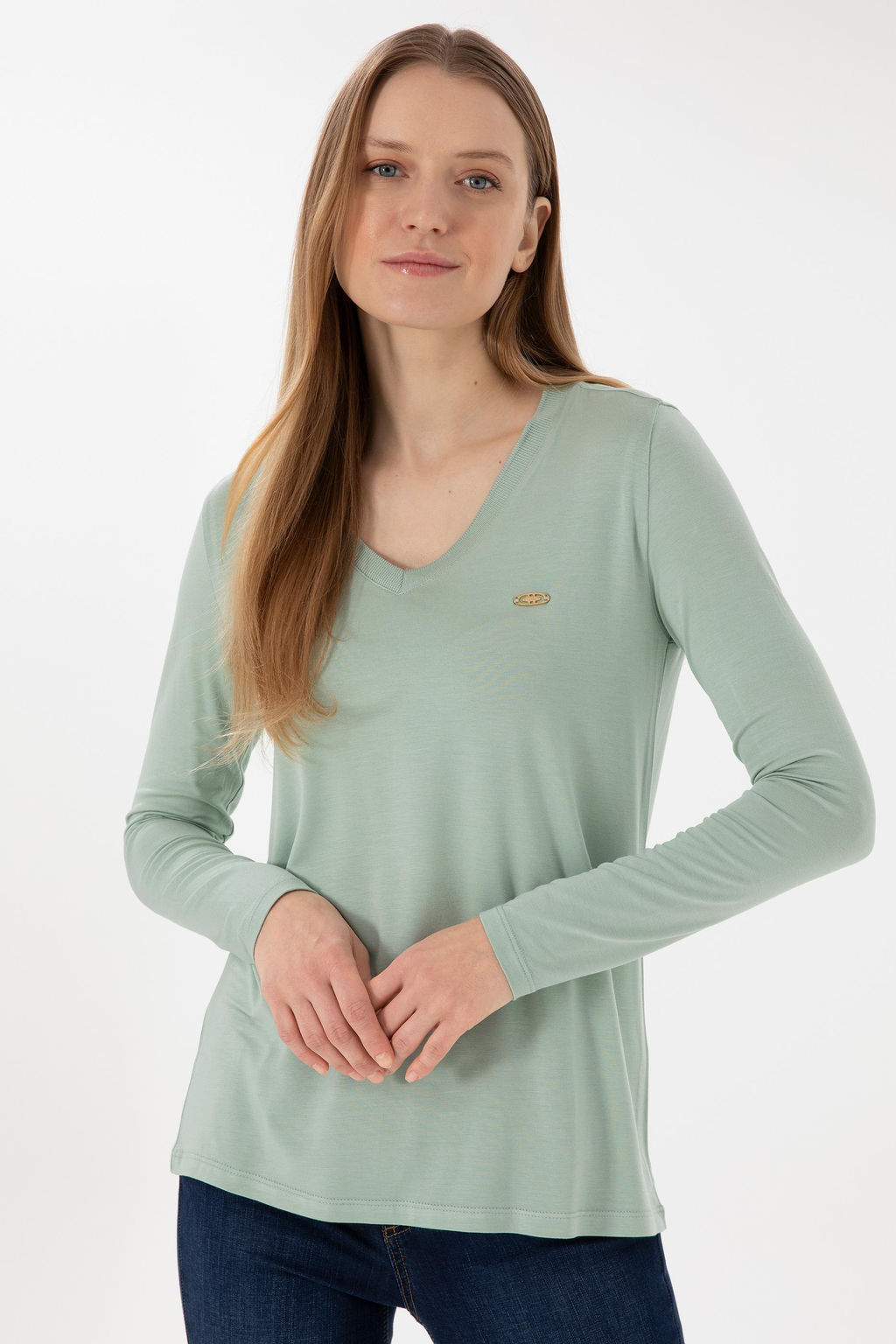 Kad_n Su Ye_ili Sweatshirt Sepette S_rpriz _ndirim - U.s. polo assn фото 3