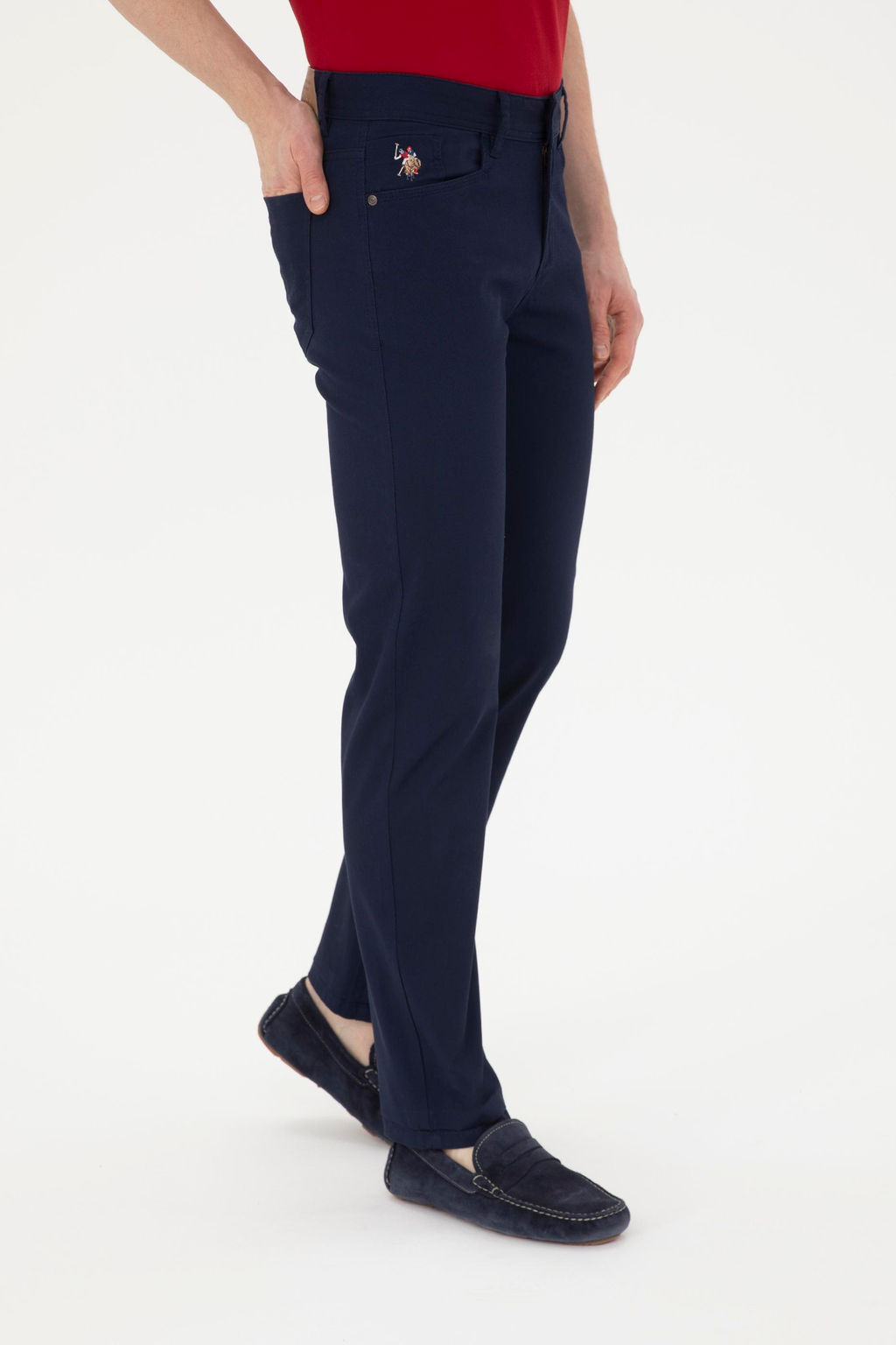 Erkek Regular Fit Lacivert Kanvas / Chino Pantolon