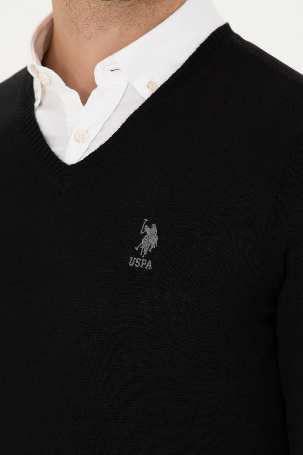 Мужской черный базовый свитер Неожиданная скидка в корзине - U.s. polo assn фото 7