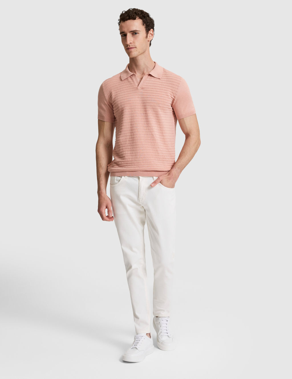 Somon Slim Fit Keten Kar___ml_ Apa_ Yaka Triko Ti__rt