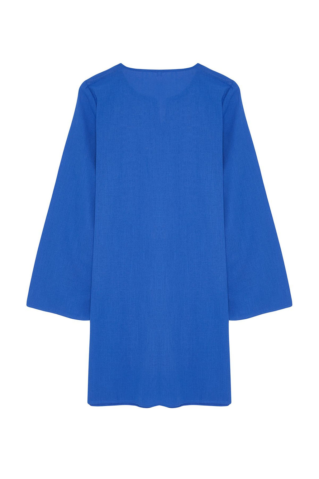 Mavi Mini Dokuma Nak?sl? %100 Pamuklu Plaj Elbisesi TBESS24EL00148 - Trendyolmilla фото 8