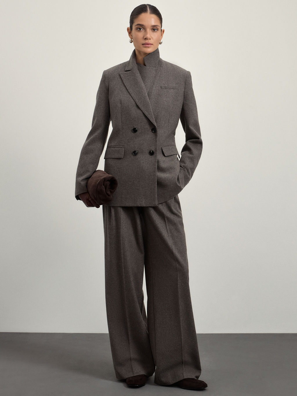 Жакет двубортный с добавлением шерсти / Zarina  фото 2