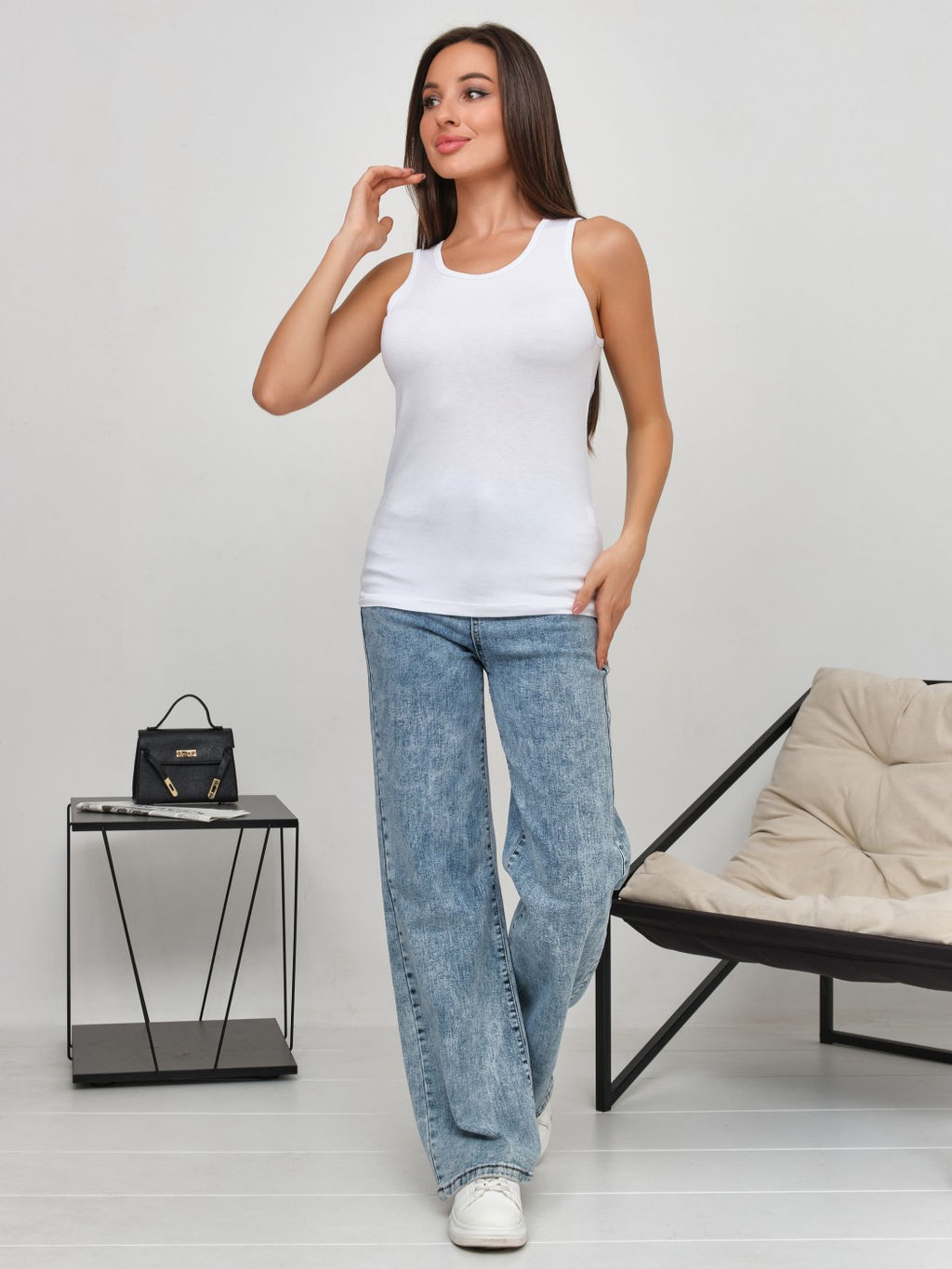 Майка топ Вискоза 95%, лайкра 5% - Ивассорти фото 73