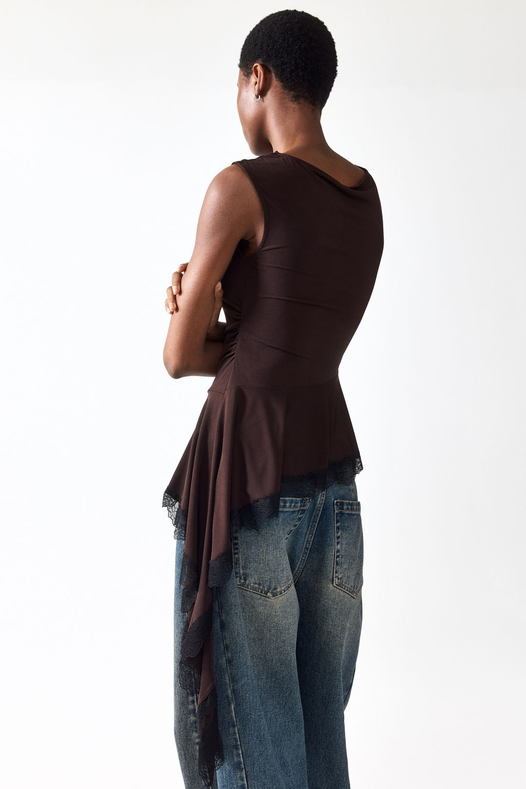 Top con ribete de encaje - H&m фото 6