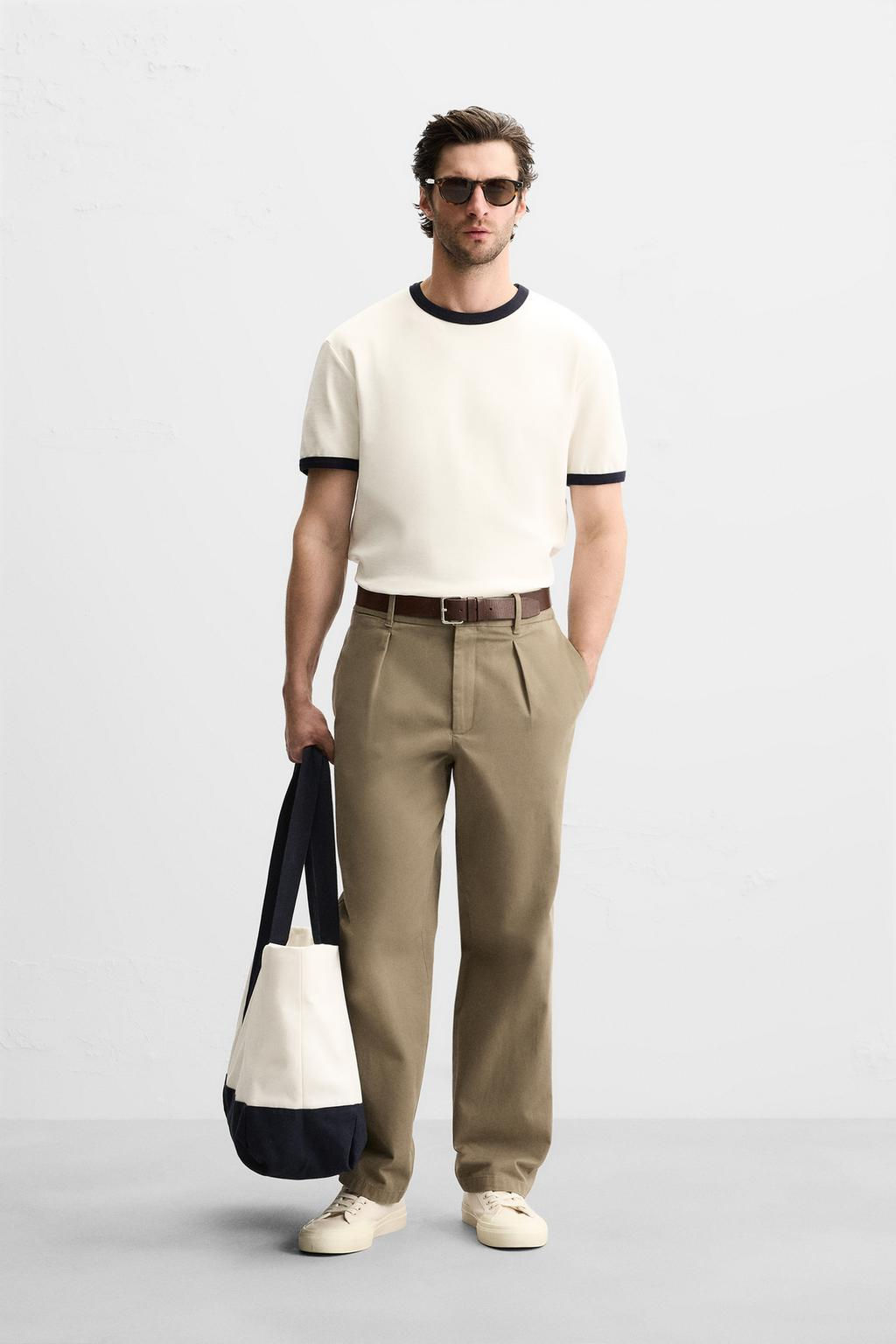 BASIC CONTRAST RIB T-SHIRT - Zara фото 2