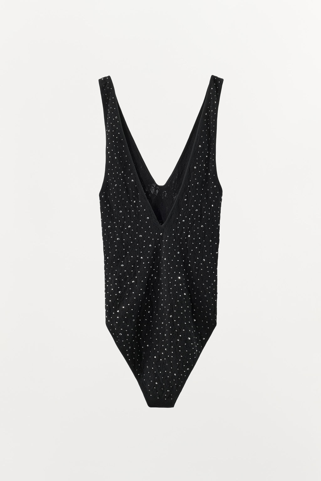 SEAMLESS LACE BODYSUIT WITH RHINESTONES - Zara фото 4