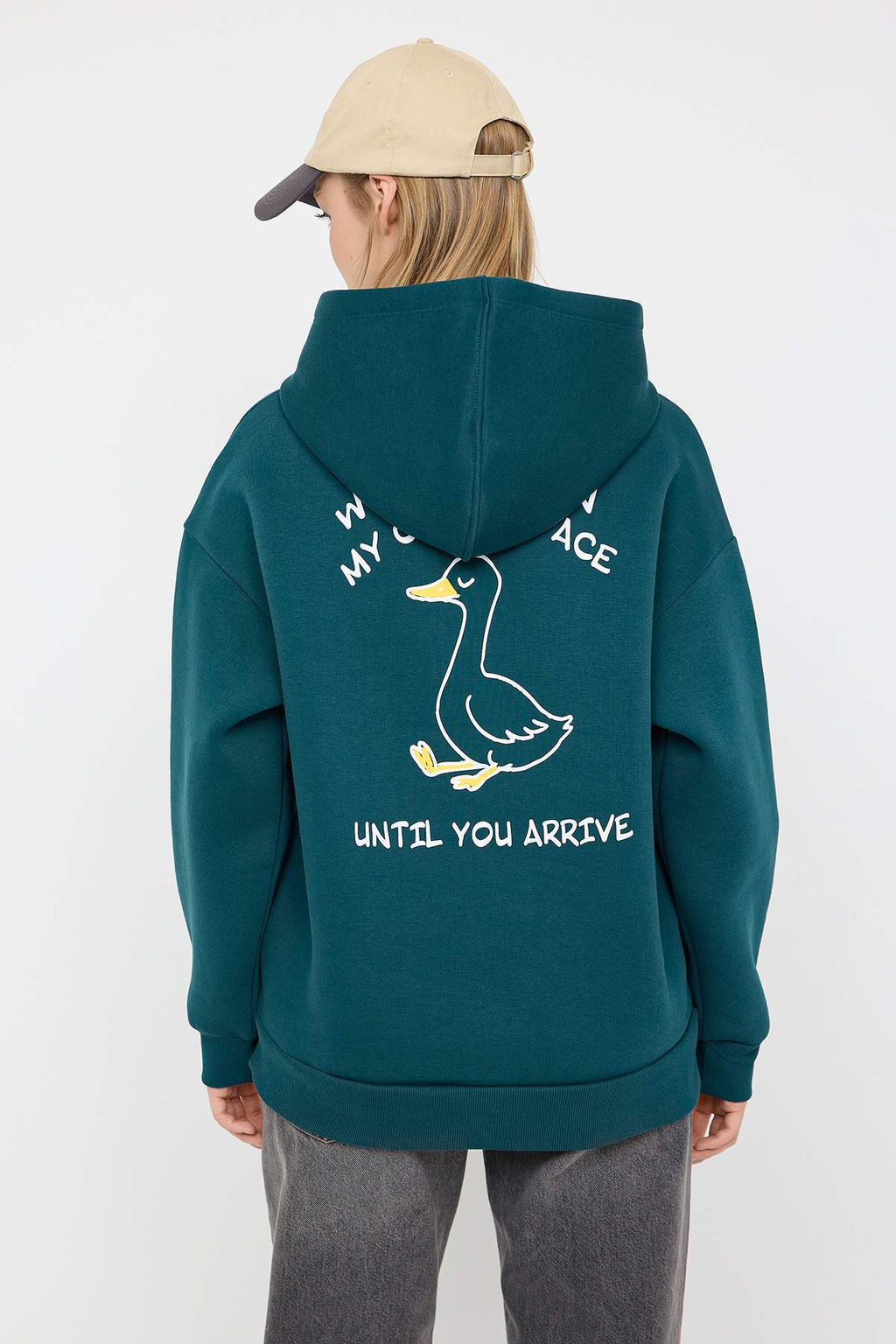 Teen Zumrut Yesili Orme Sweatshirt TWOAW26SW00165 - Trendyolmilla фото 4