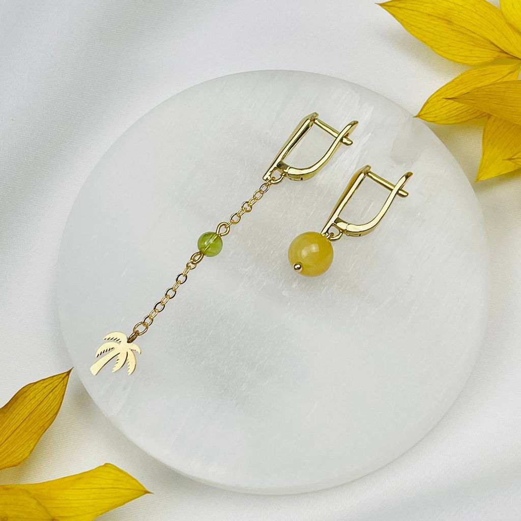 Серьги из Опала и Хризолита - Радуга самоцветов фото 2