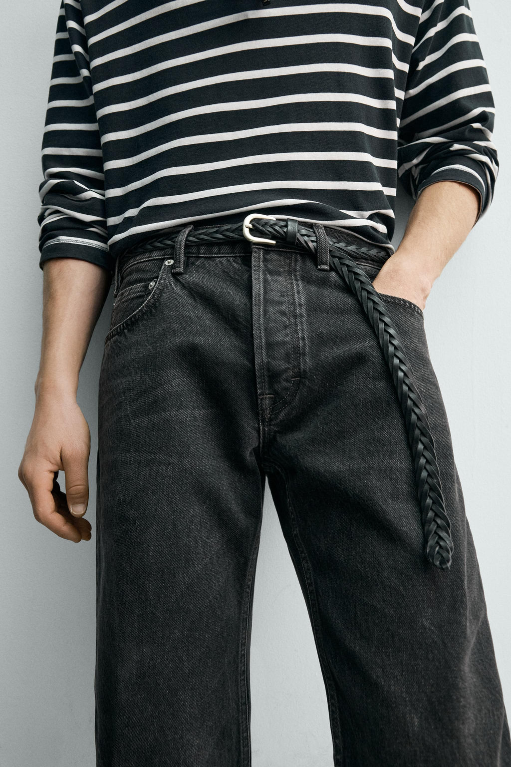JEANS STRAIGHT FIT BOOTCUT AARON LEVINE X ZARA / Negro  фото 5