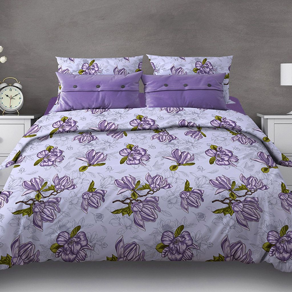 Наволочка 30х30см Магнолии, с клапаном-запахом, поплин Премиум 115г/м2, хлопок 100%, упаковка ПП 22х30см, Домашняя мода (Россия)  фото 2