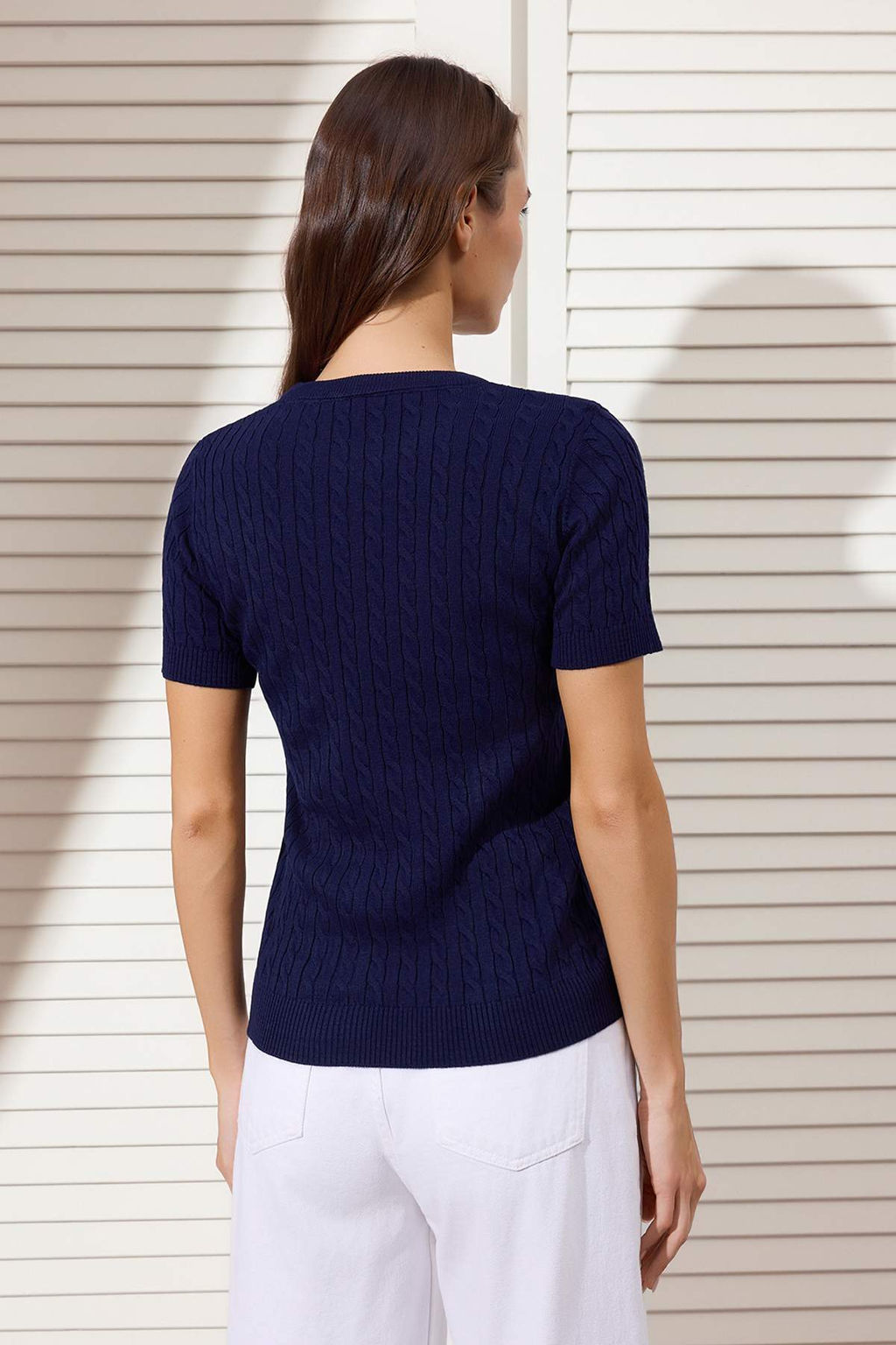 Ekru At Nak?sl? Sac Orgu Triko Bluz TWOSS26BZ00137 - Trendyolmilla фото 8