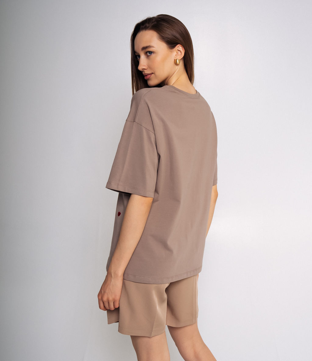 Футболка #БШ2228, капучино