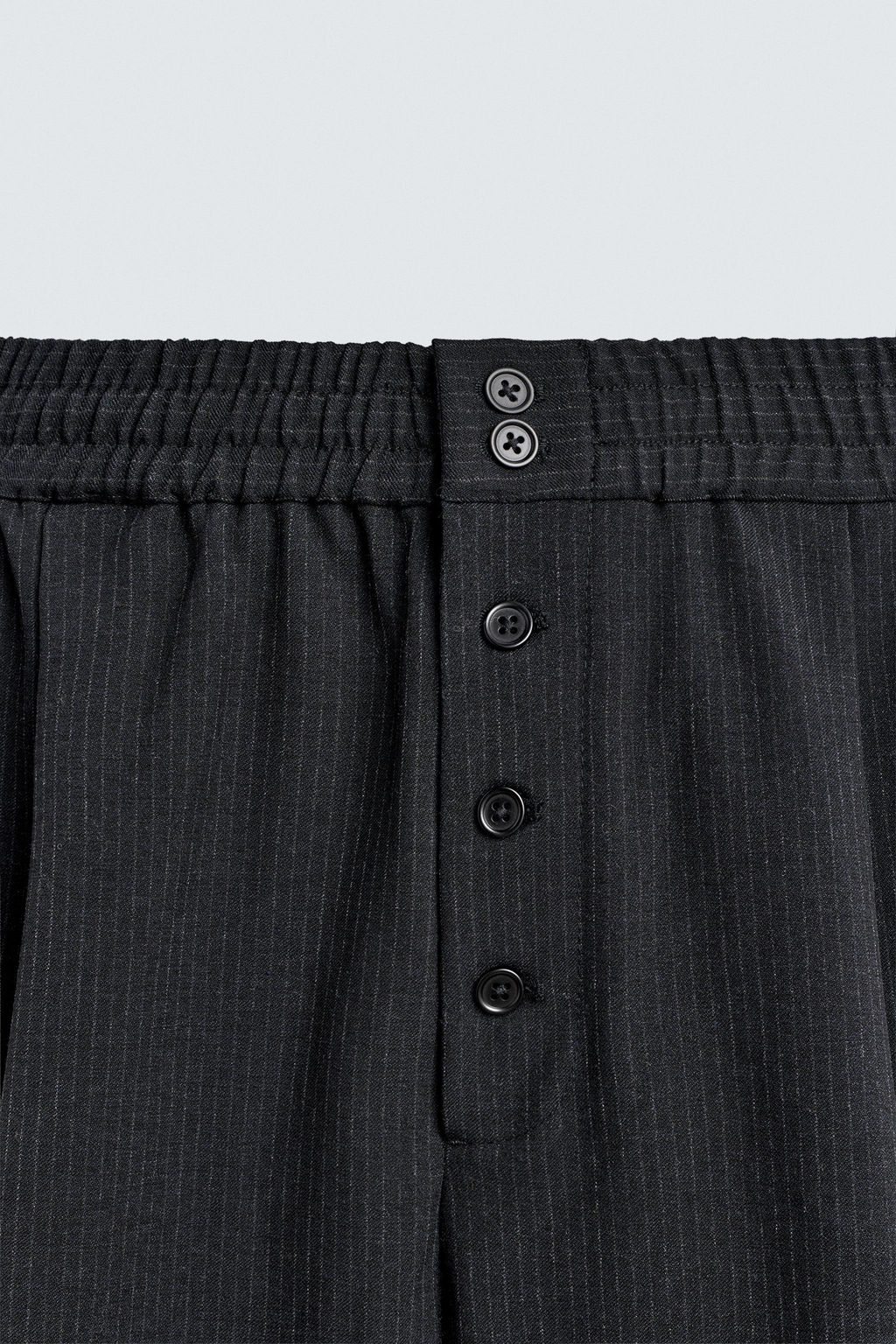 RELAXED FIT PINSTRIPE TROUSERS - Zara фото 8