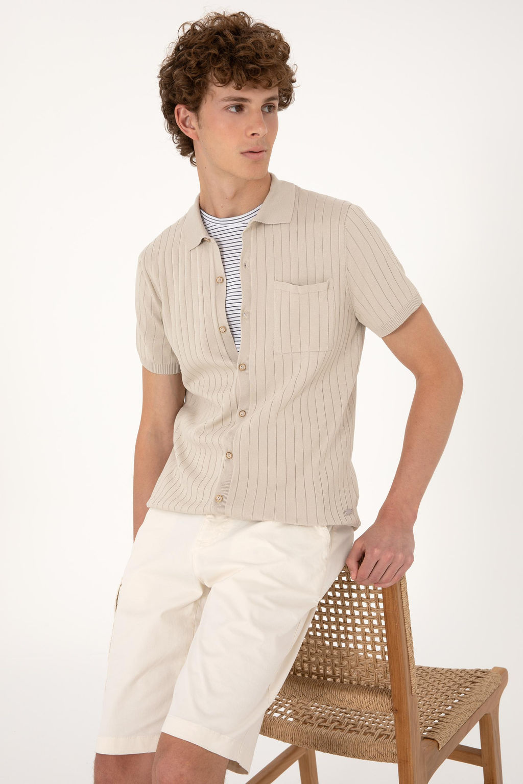 Erkek Slim Fit Ta_ D__meli Triko Ti__rt - U.s. polo assn фото 3