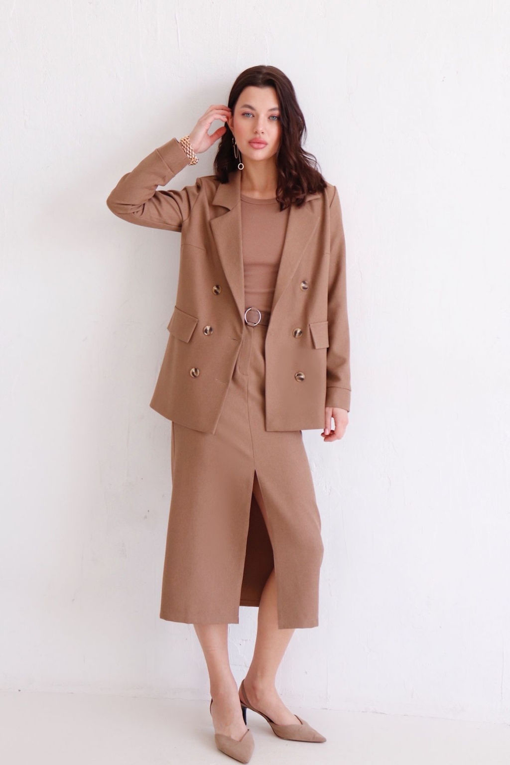 Юбка миди-макси коричневая - Martichelli фото 6