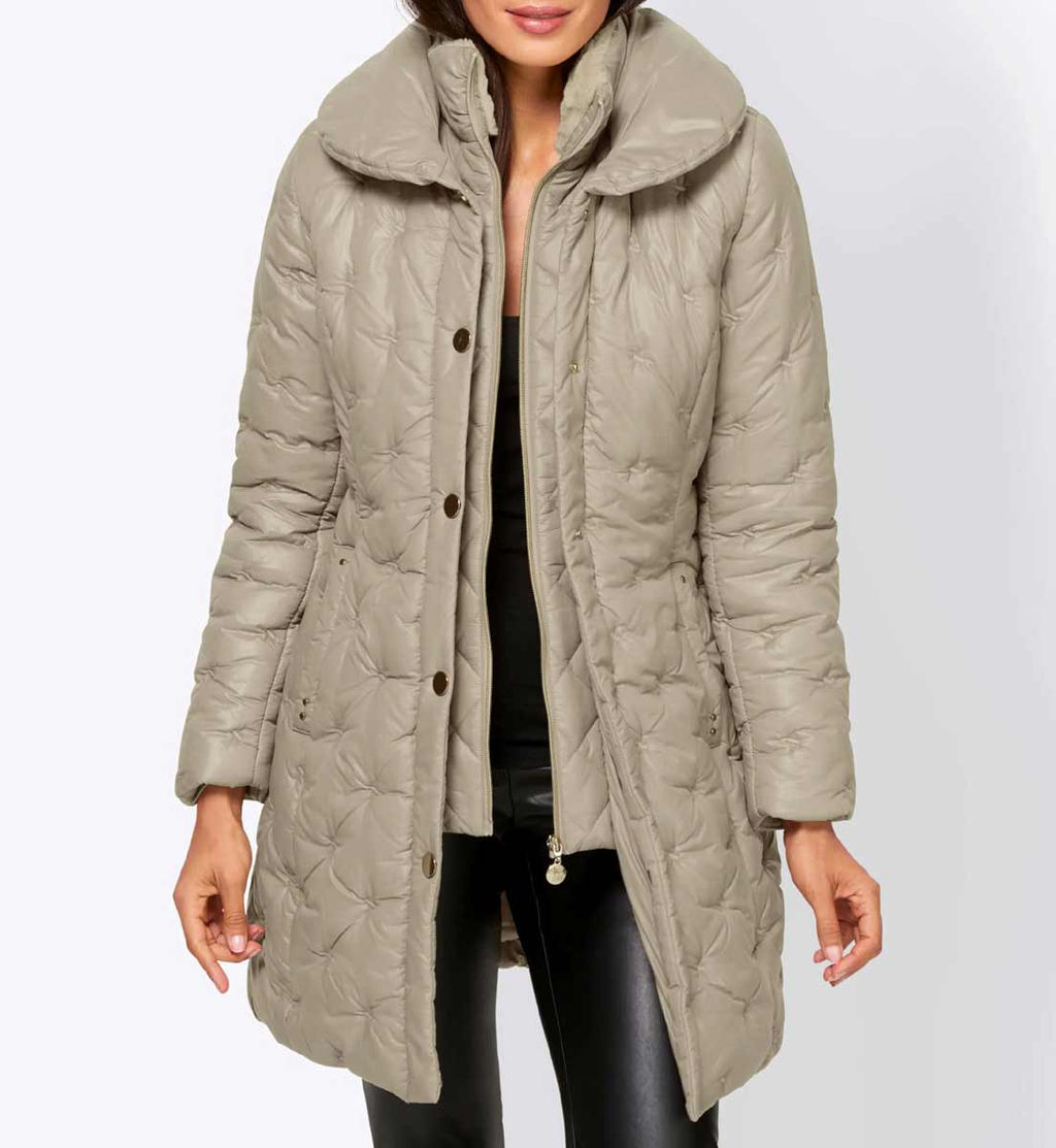 Стеганое пальто, кунжут - Ashley brooke фото 3