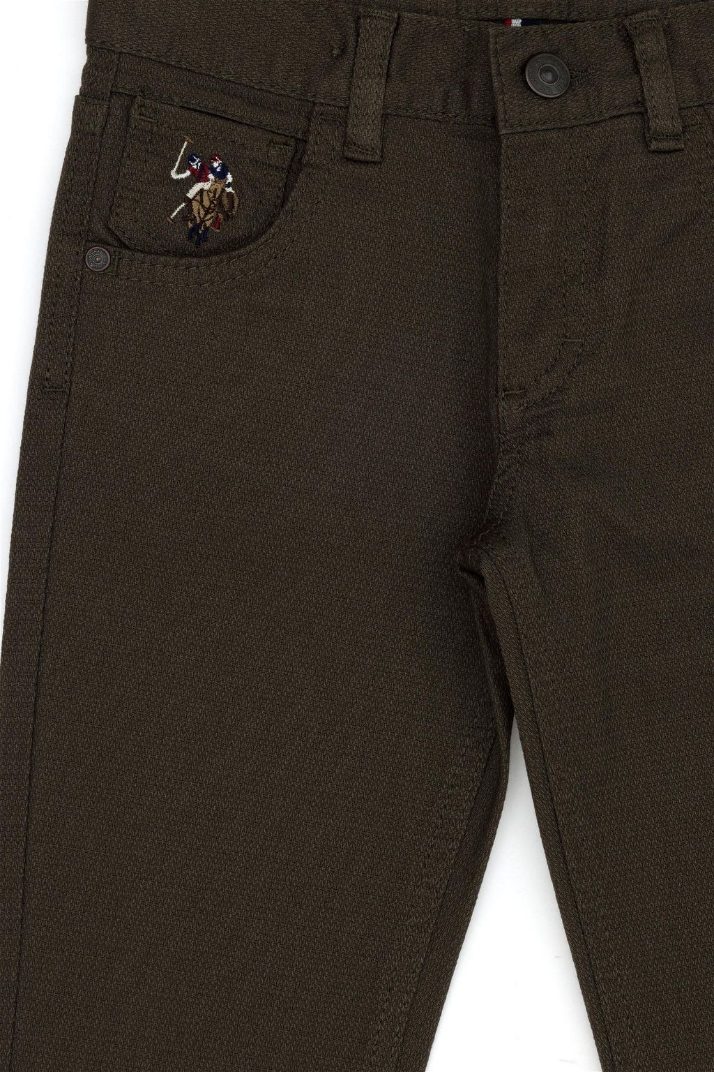 U. S. Polo Assn Брюки из парусины темного цвета хаки для мальчика - U.s. polo assn фото 4