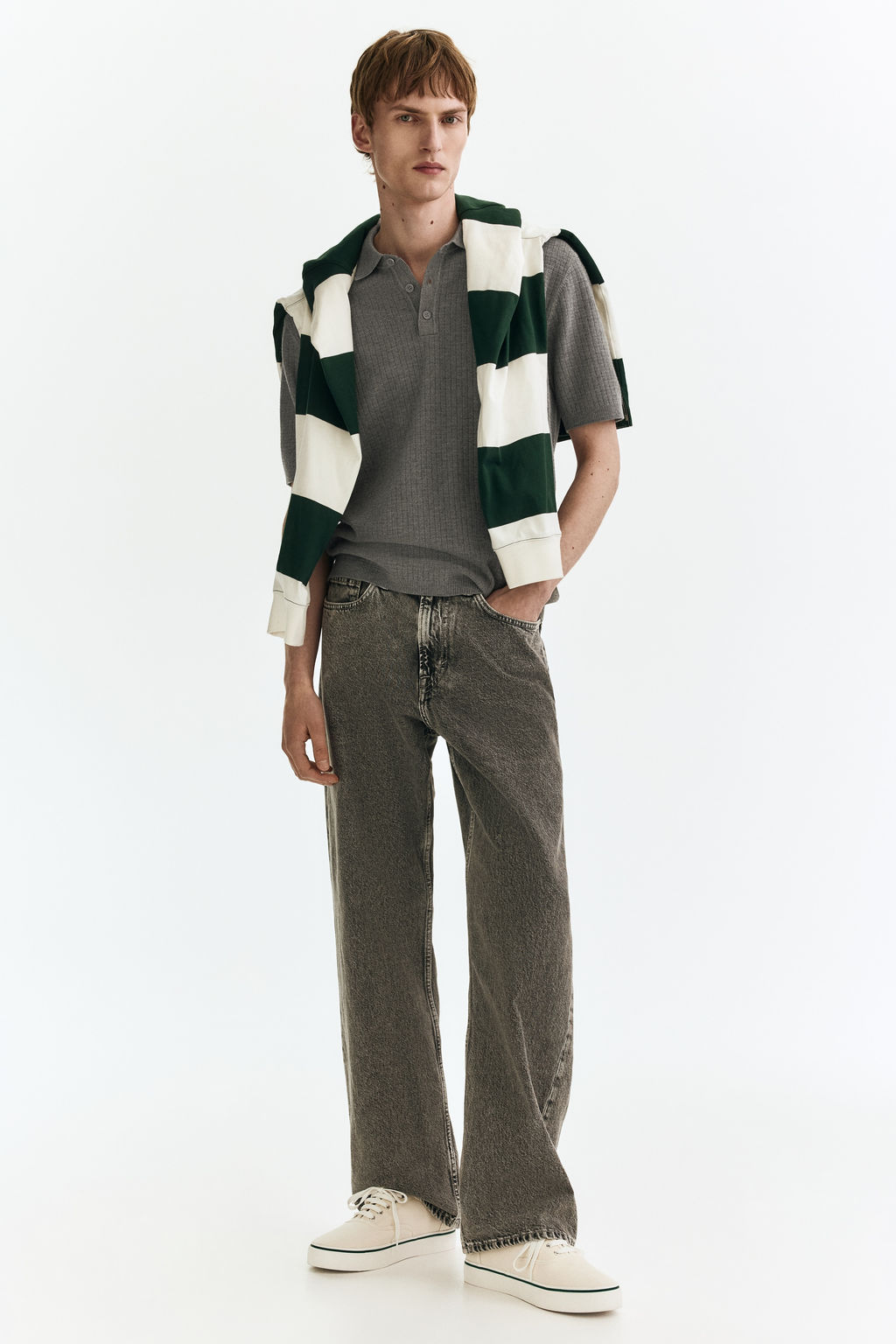 Polo en punto texturizado Regular Fit - H&m фото 10