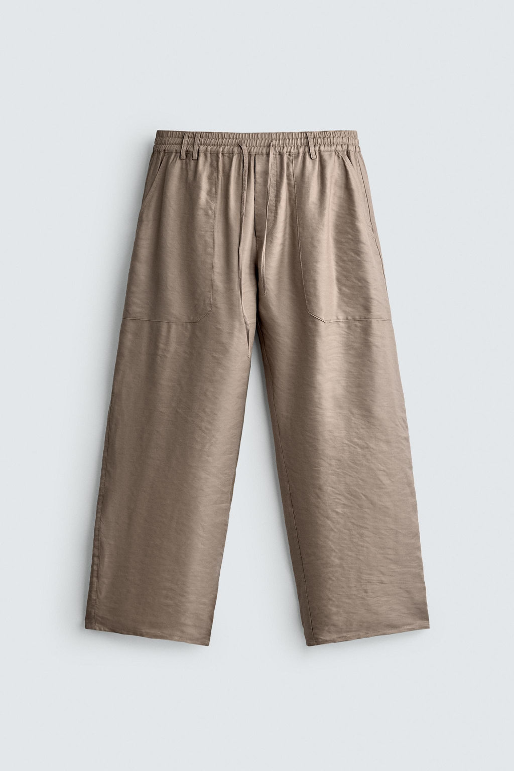 PANTAL?N FLUIDO RELAXED FIT / rosa claro