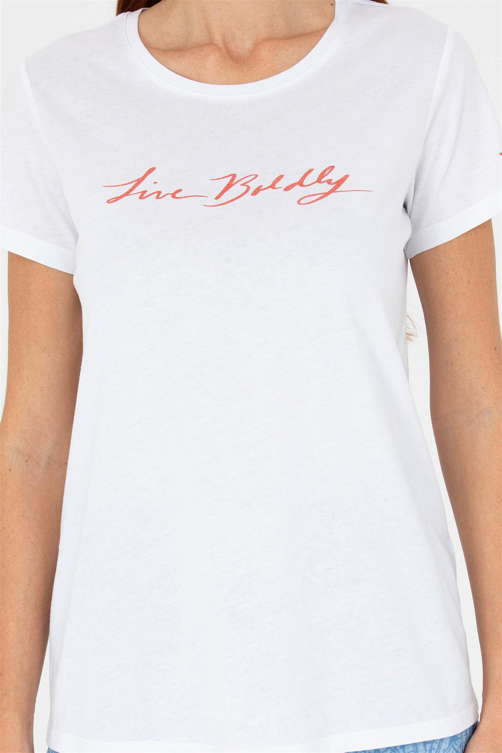 Женская белая футболка с круглым вырезом Неожиданная скидка в корзине - U.s. polo assn фото 6