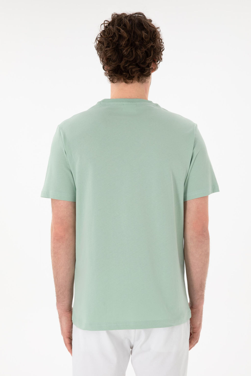 Erkek Regular Fit Bisiklet Yaka Su Ye_ili Basic Ti__rt Sepette S_rpriz _ndirim - U.s. polo assn фото 6