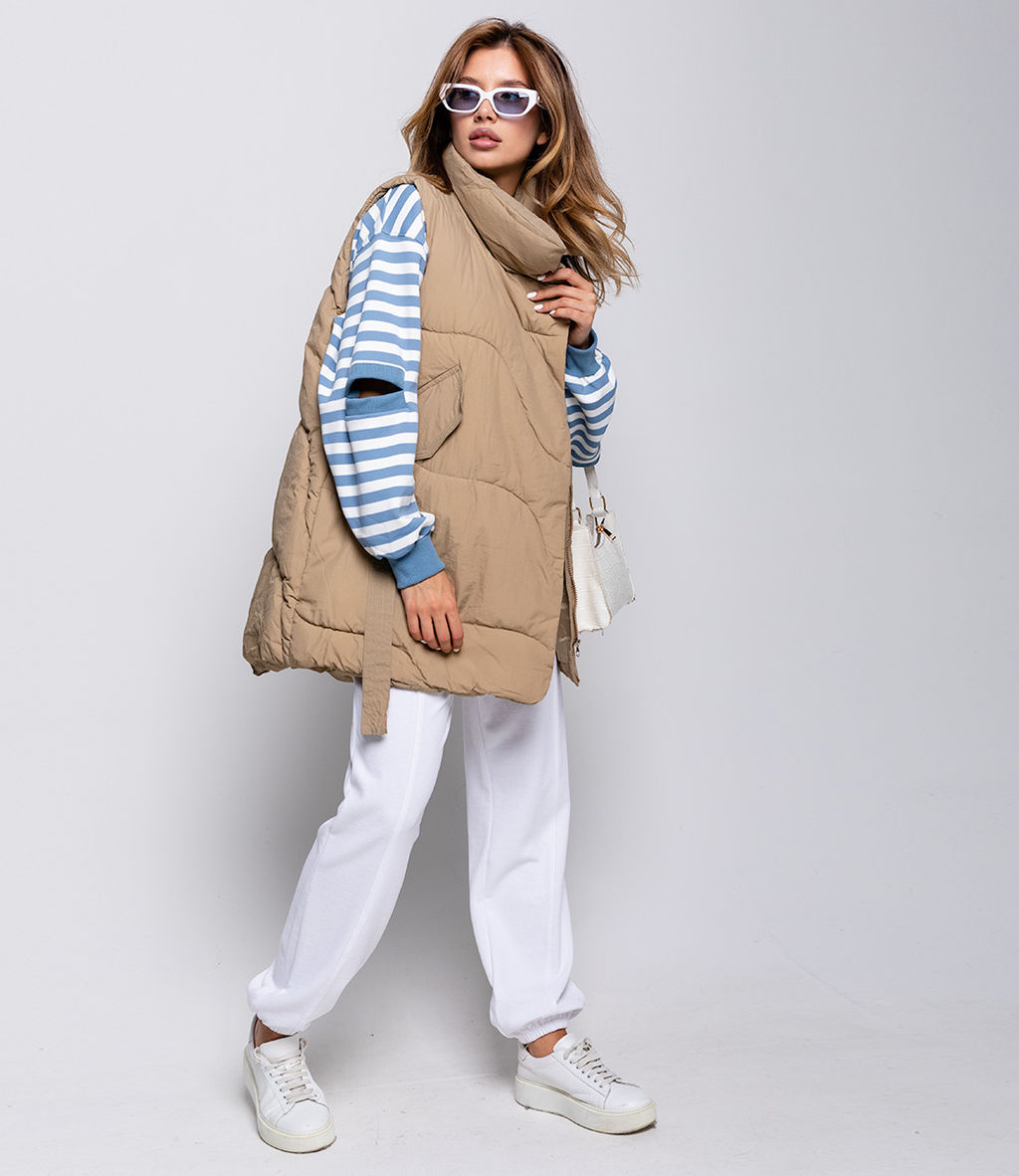 Жилет #КТ2273 (2), бежевый - Dommod фото 3