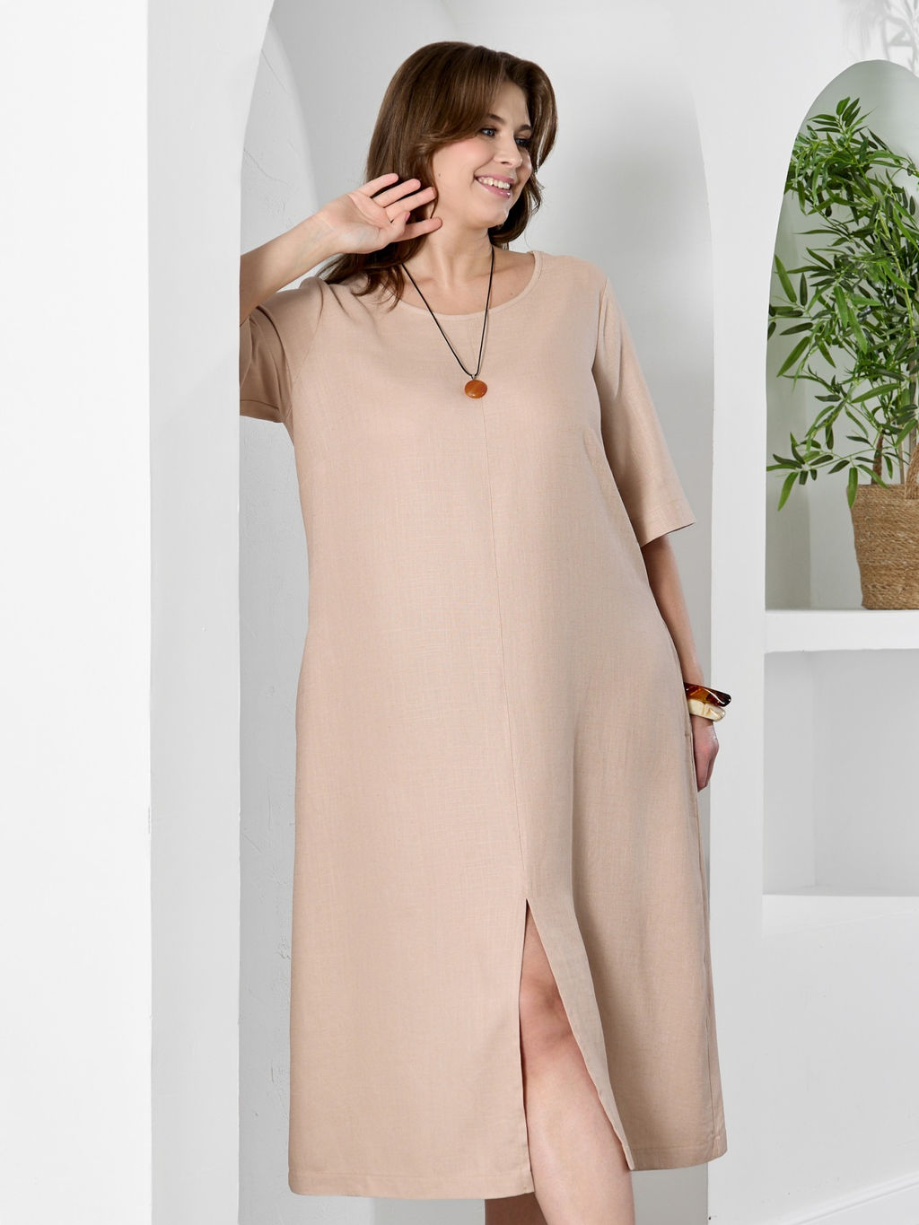 Платье Камео-1 из вискозы со льном - Виотекс фото 46