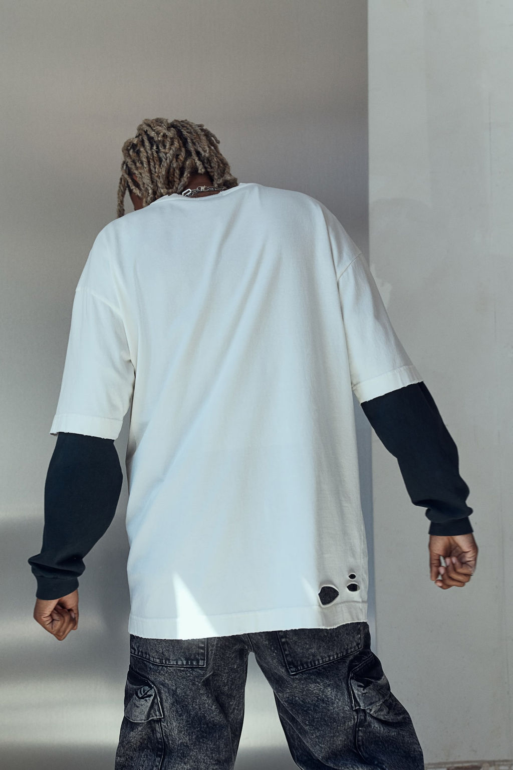 Camiseta con efecto desgastado Oversized Fit - H&m фото 3