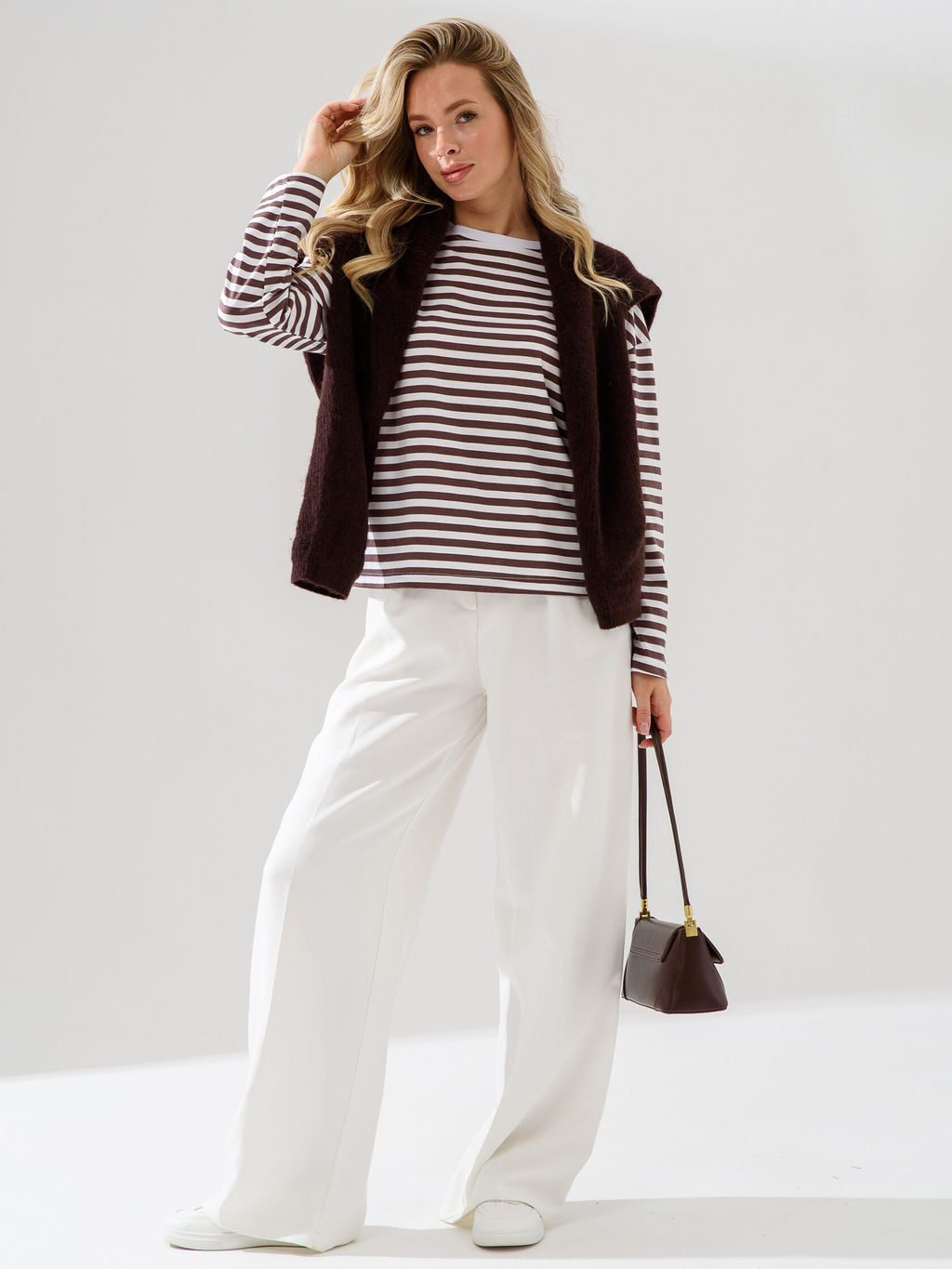 Лонгслив тельняшка 100% хлопок - Оптима фото 8