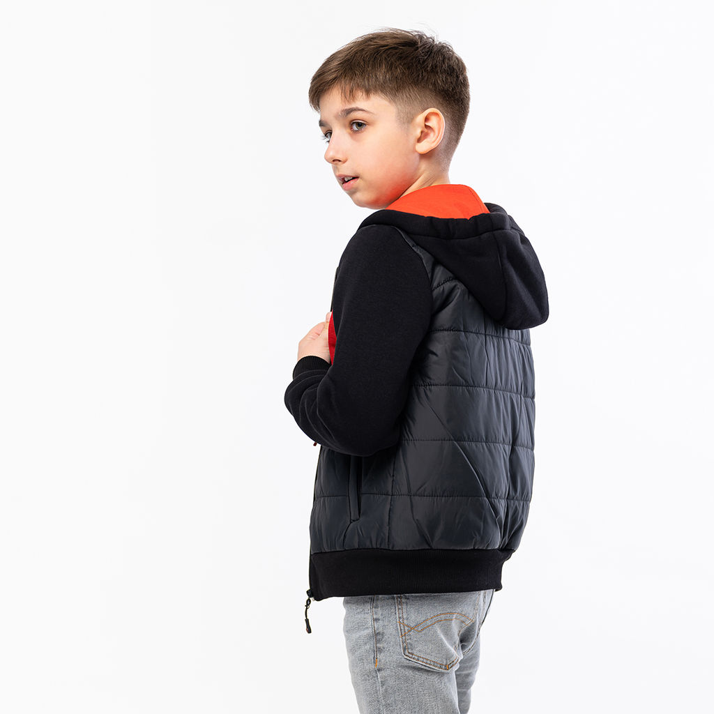 RODOS Куртка для мальчика демисезон М-222/1 (Милано) Чёрный/Красный