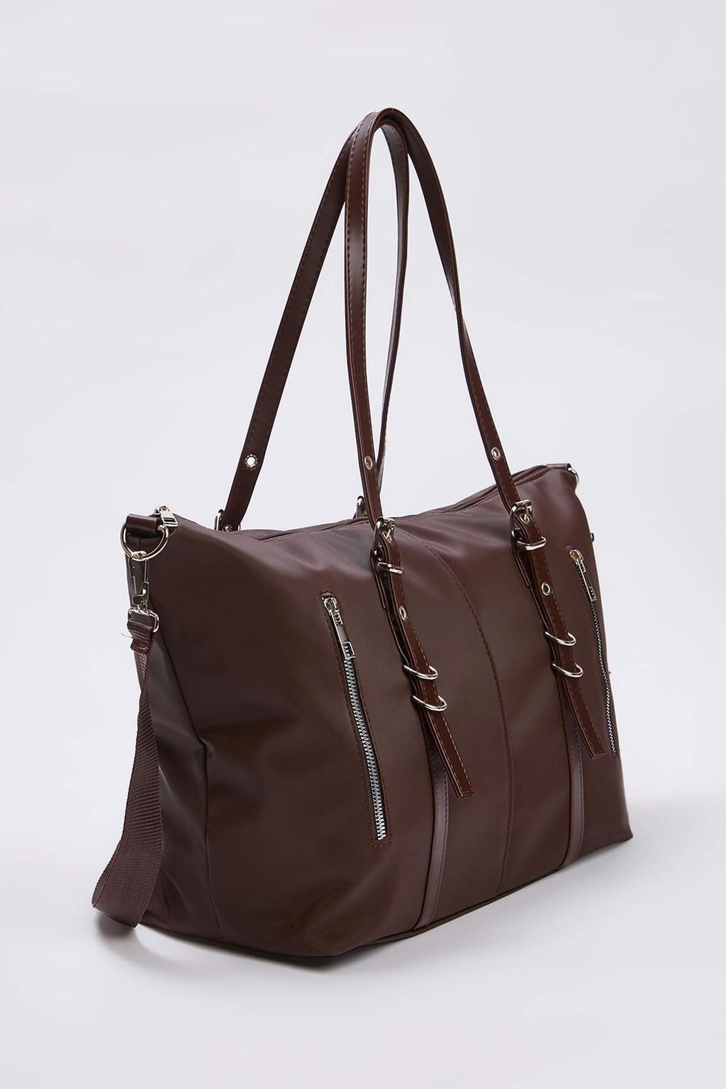 Kahverengi Cift Ask?l? Buyuk Maxi Tote Kad?n Omuz Cantas? TAKAW26OC00073 - Trendyolmilla фото 4