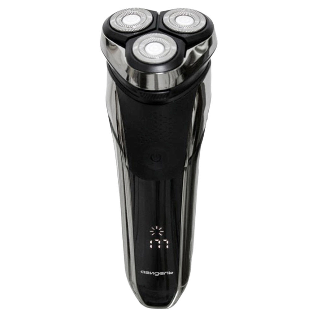 Электробритва "Агидель 19АС", аккумуляторно-сетевая, 5Вт, стальные ножи, 3-х ножевая, откидной триммер, LСD дисплей, IPX7 влагозащита, подключение через USB, батарея Li-ion емкостью 2000 mAh, автоматическая работа 3 часа, подарочная коробка 23х16х7см