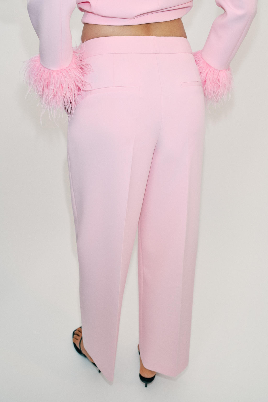 PANTAL?N RECTO TIRO BAJO SET / Rosa - Zara фото 6