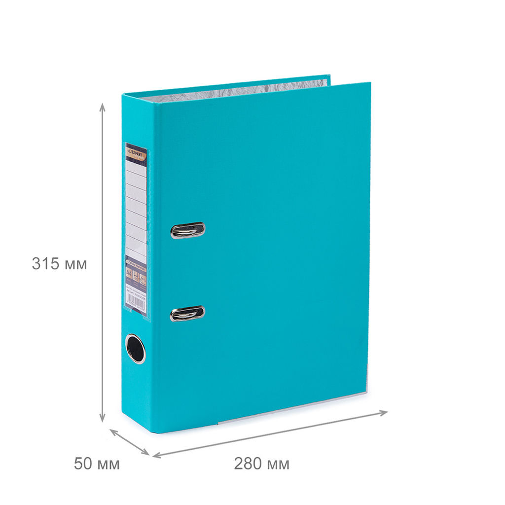 Expert Complete Регистратор PVC, мет.уг. 50 мм 50 шт. Premier A4 арочный механ. (разб.) лён изумрудный EC10121105