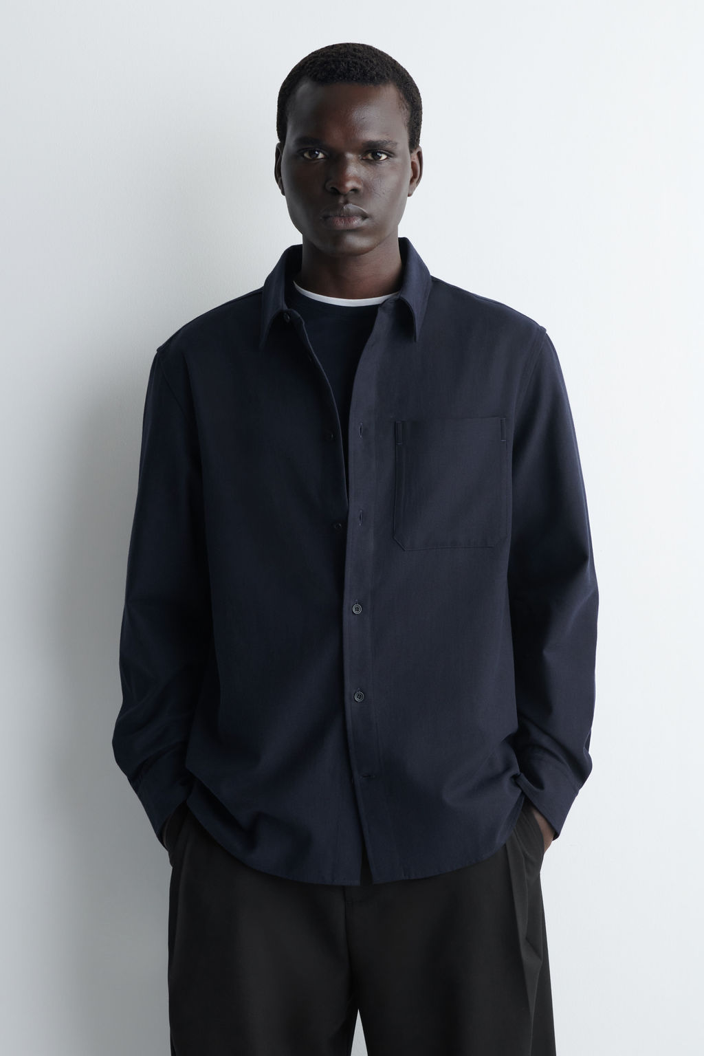 CAMISA MEZCLA DE ALGOD?N CEPILLADO RELAXED FIT - H&m фото 3