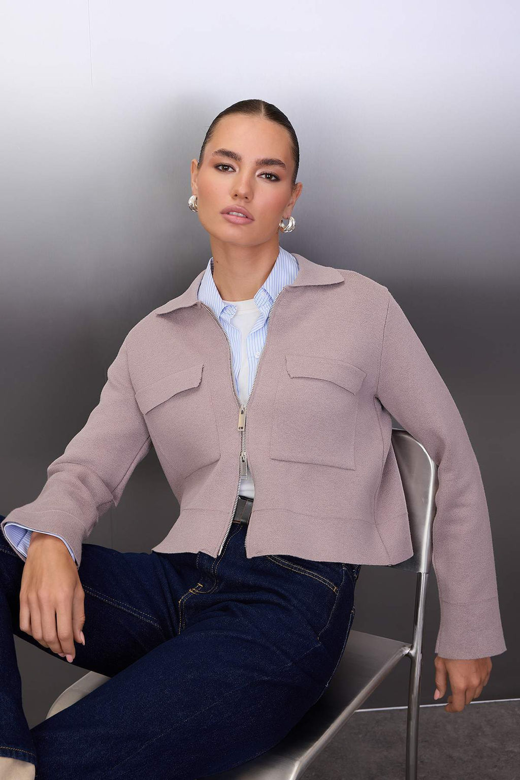 Ozel Koleksiyon Kahverengi Pamuk Kar?s?ml? Polo Yaka Cep Detayl? Triko H?rka TWOAW26HI00180 - Trendyolmilla фото 5