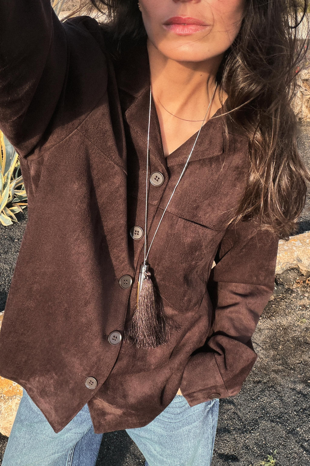 FAUX SUEDE OVERSHIRT - Zara фото 7