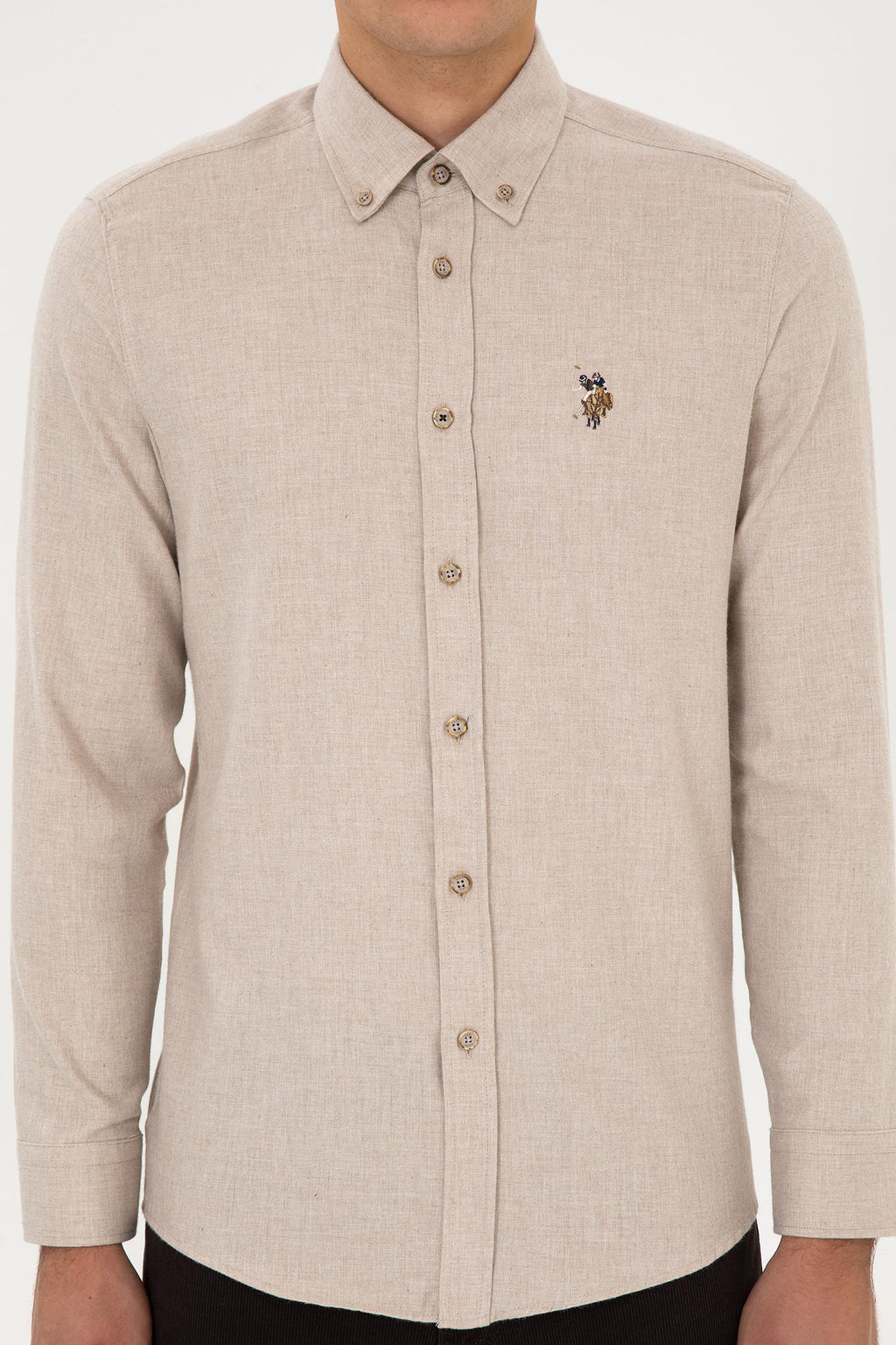 Erkek Koyu Bej Uzun Kollu Basic G_mlek - U.s. polo assn фото 13