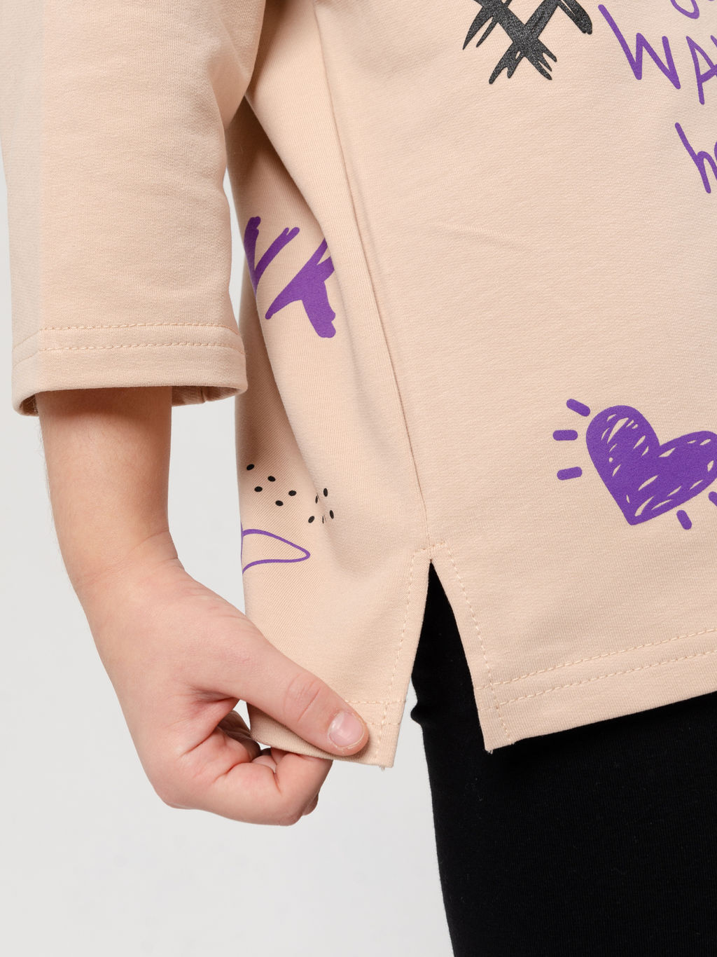 877Д Футболка детская " Бежевый"