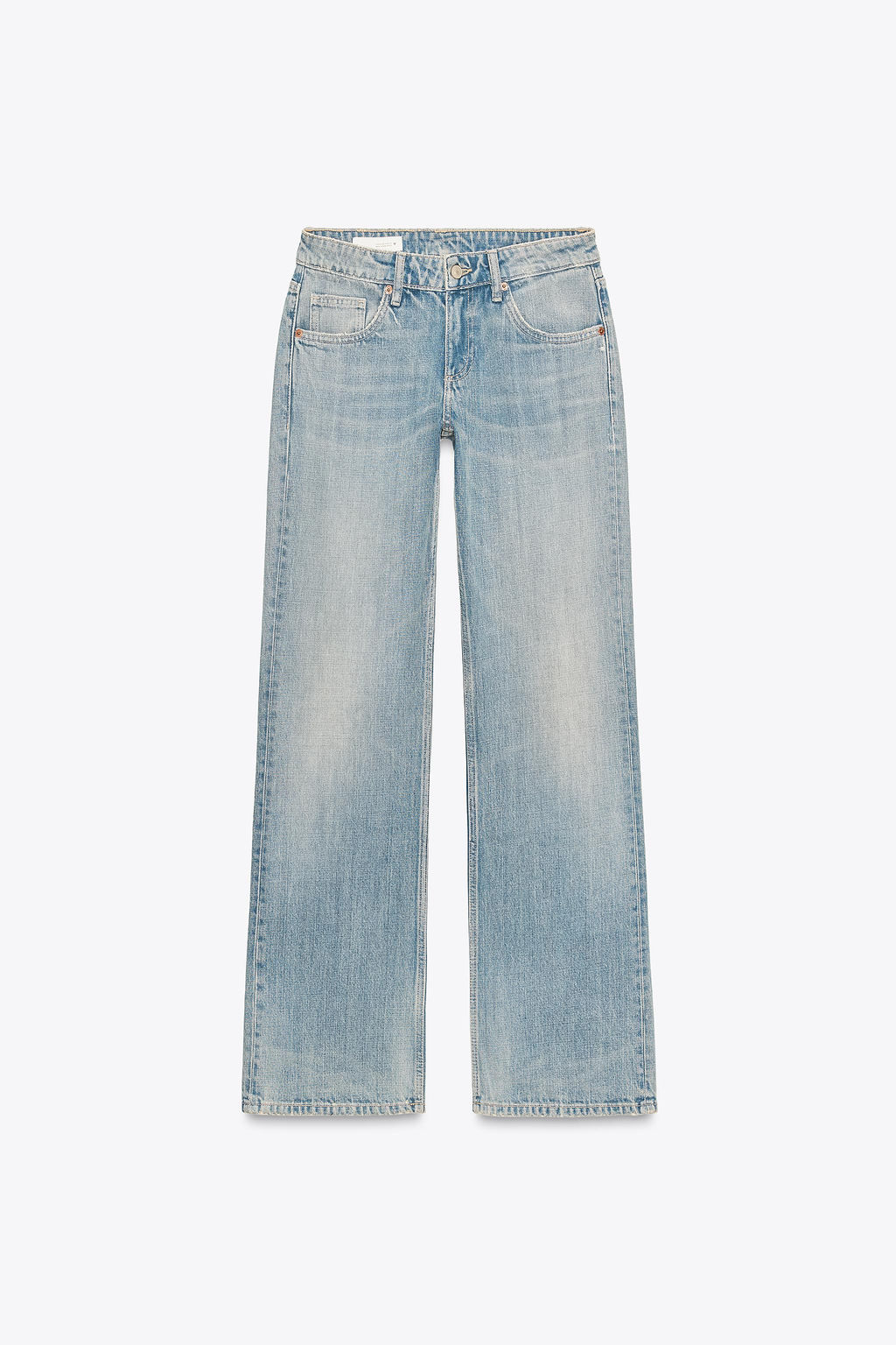 JEANS TRF WIDE LEG TIRO BAJO / Azul / Gris - Zara фото 7