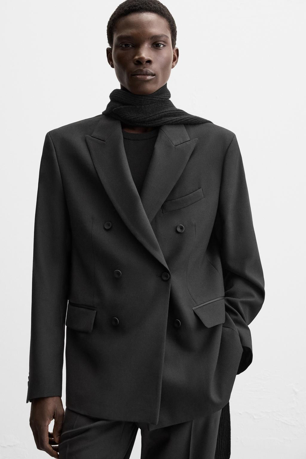 DOUBLE-BREASTED BLAZER WITH SHAWL COLLAR - Zara фото 5