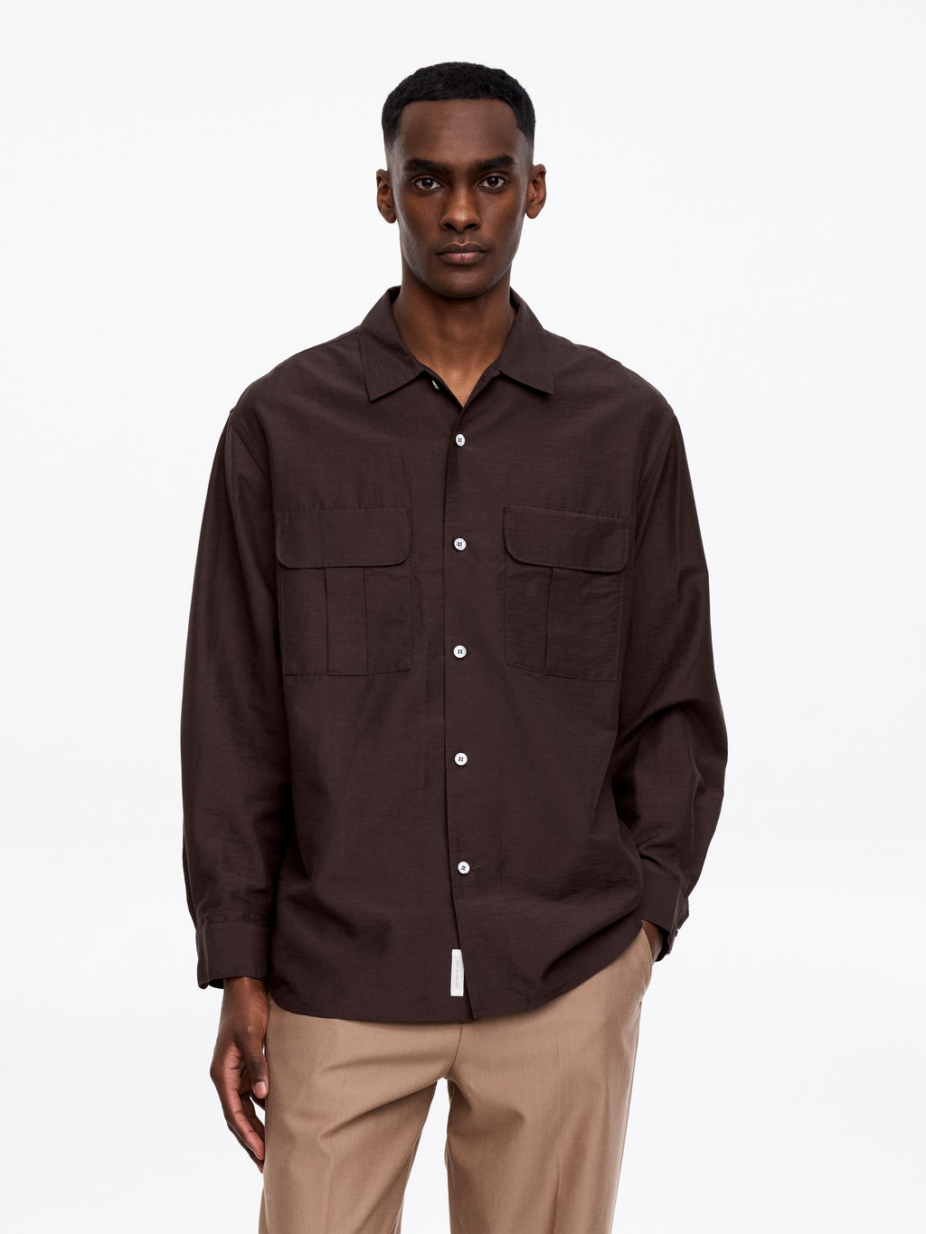 Camisa oversize en mezcla de lyocell - H&m фото 3