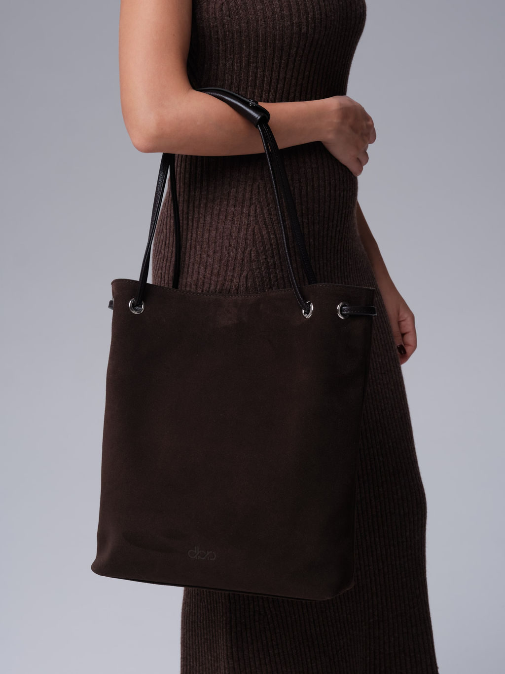 Замшевая сумка Ann DBR 31228 черный каштан  фото 3