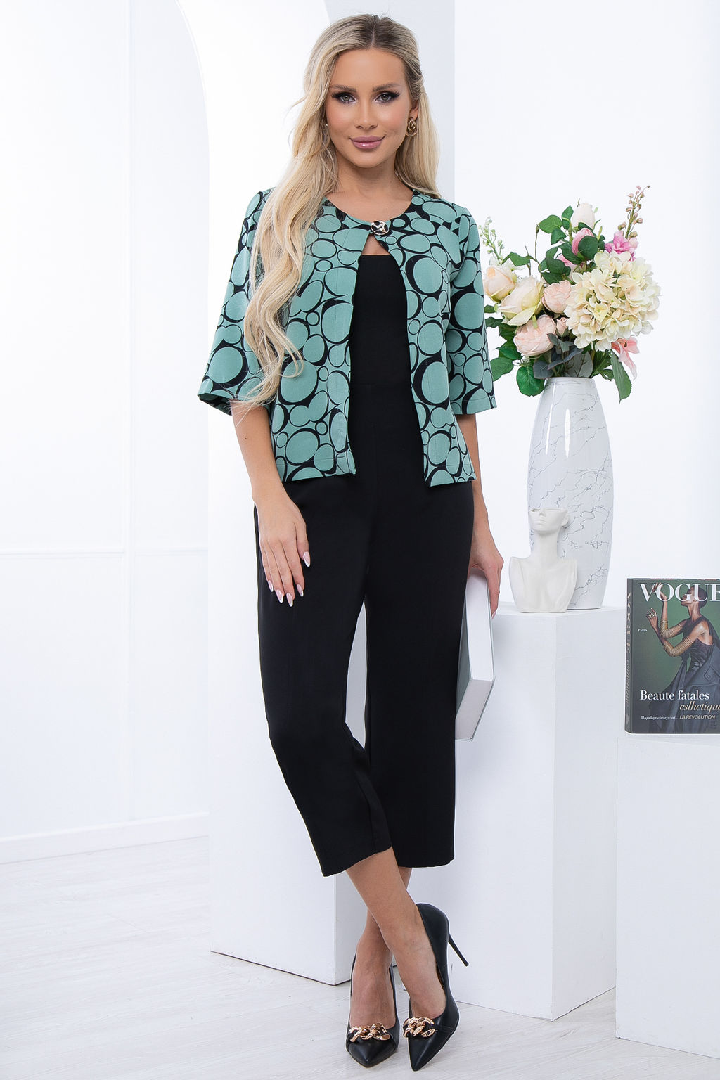 Жакет Гизела (олива) Б6732 - Lt collection фото 6