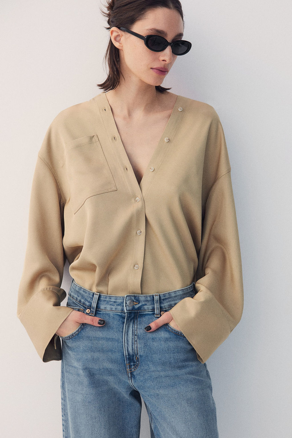 Wide High Ankle Jeans - H&m фото 2